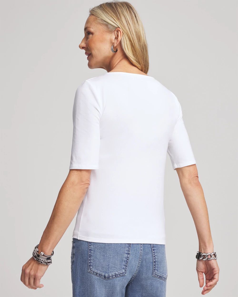 Contour Cotton™ Square Neck Tee | Chico's